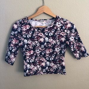 Purple floral shirt